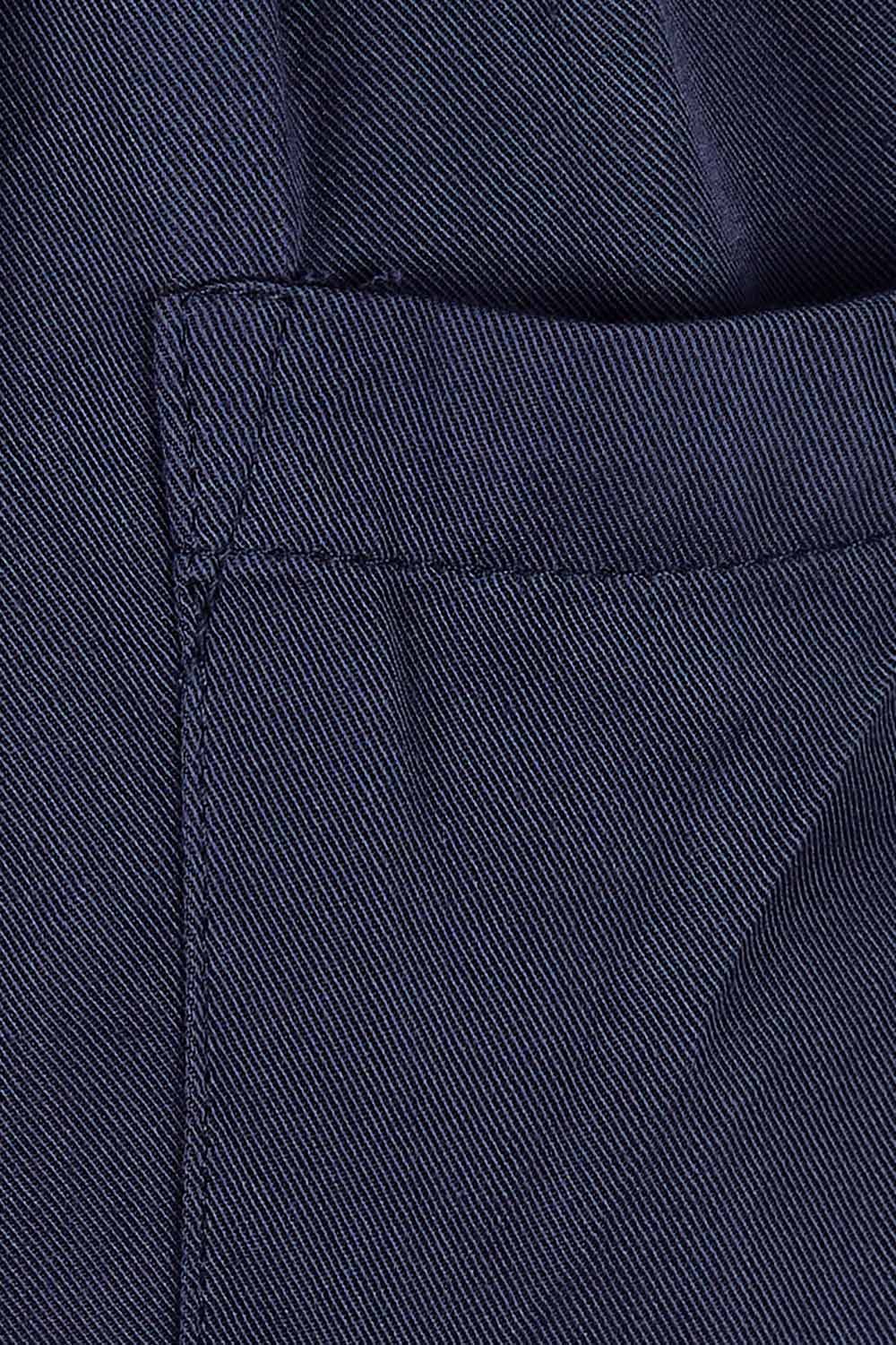 Product shot of the Tetbury Trouser in colour Navy (Blue), detail