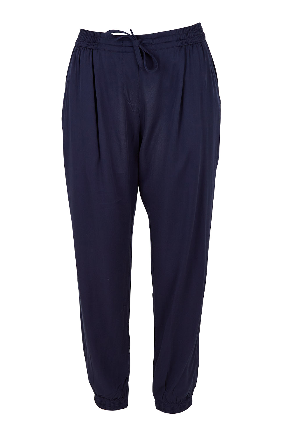 Product shot of the Tetbury Trouser in colour Navy (Blue), from the front