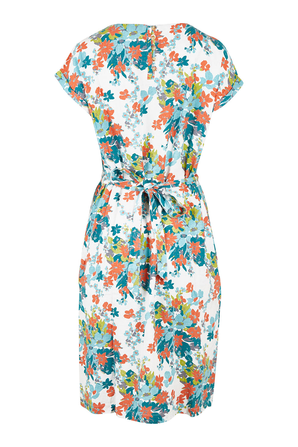 Product shot of the Seren Dress in colour White (White), from the back