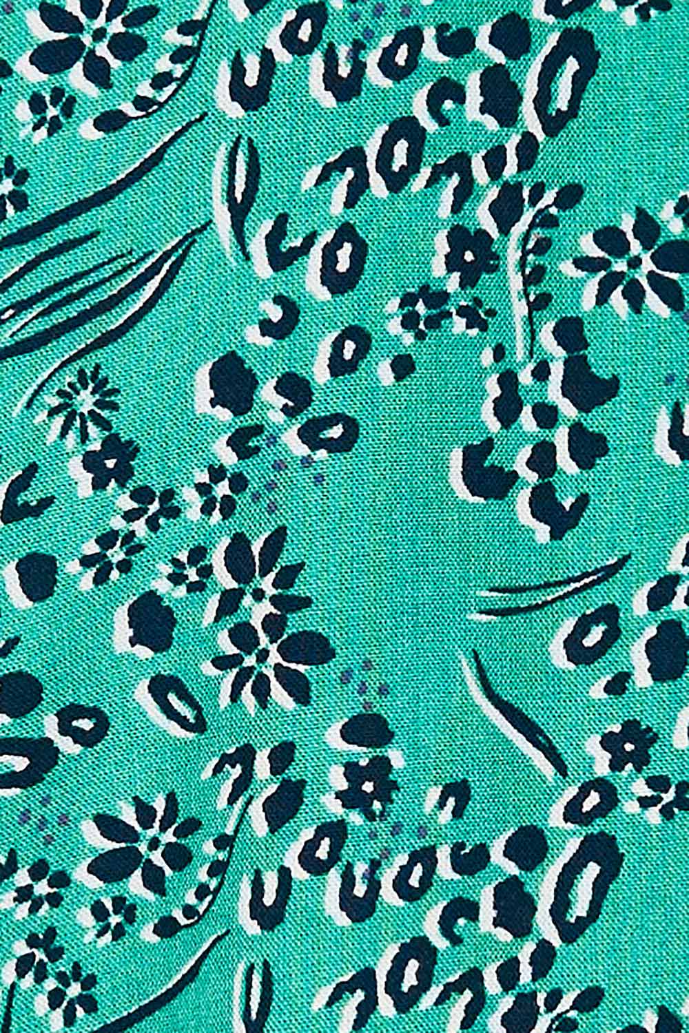 Product shot of the Valley Dress in colour Green (Green), detail