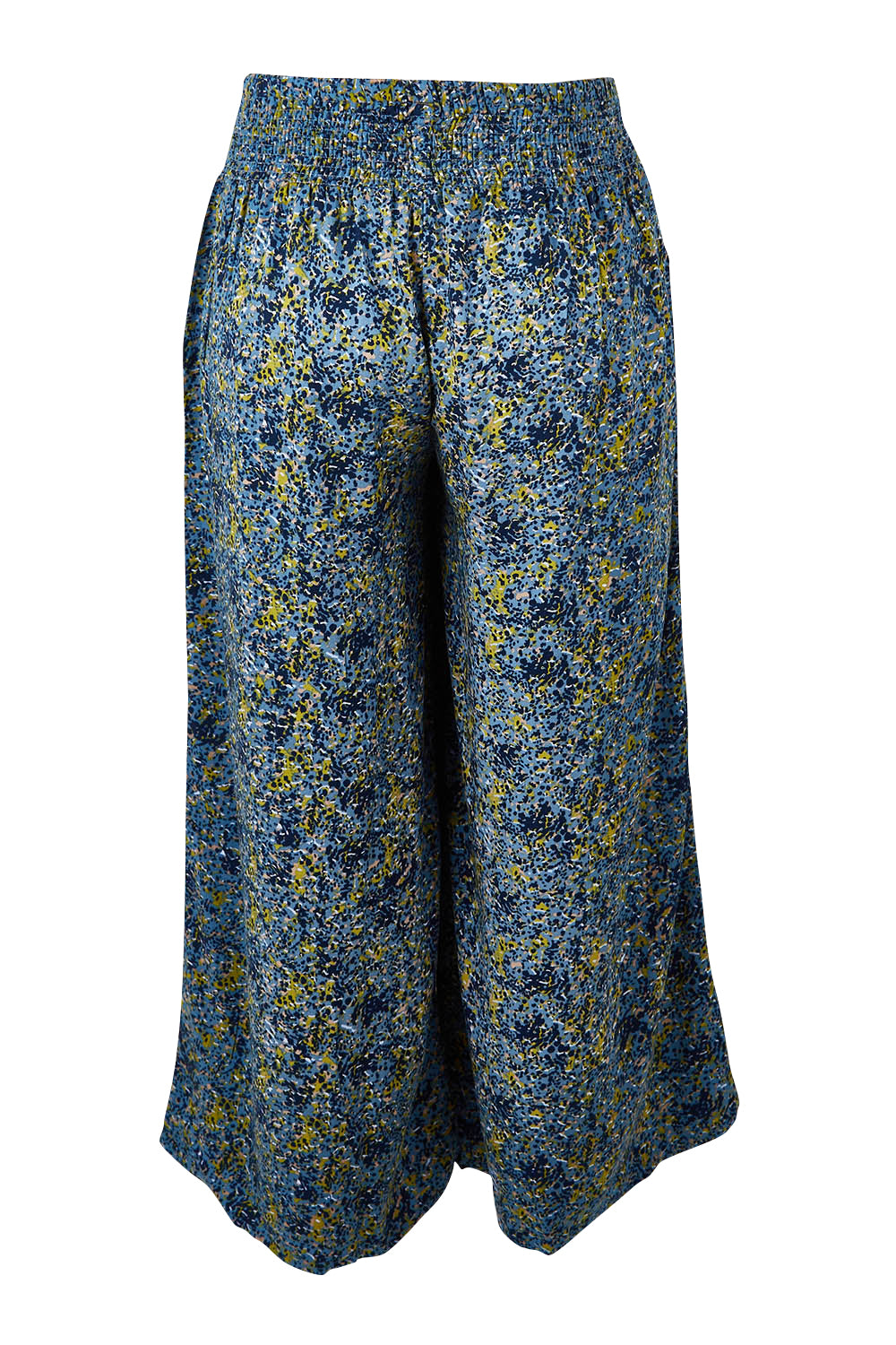 Product shot of the Elouise Trouser in colour Navy (Blue), from the back