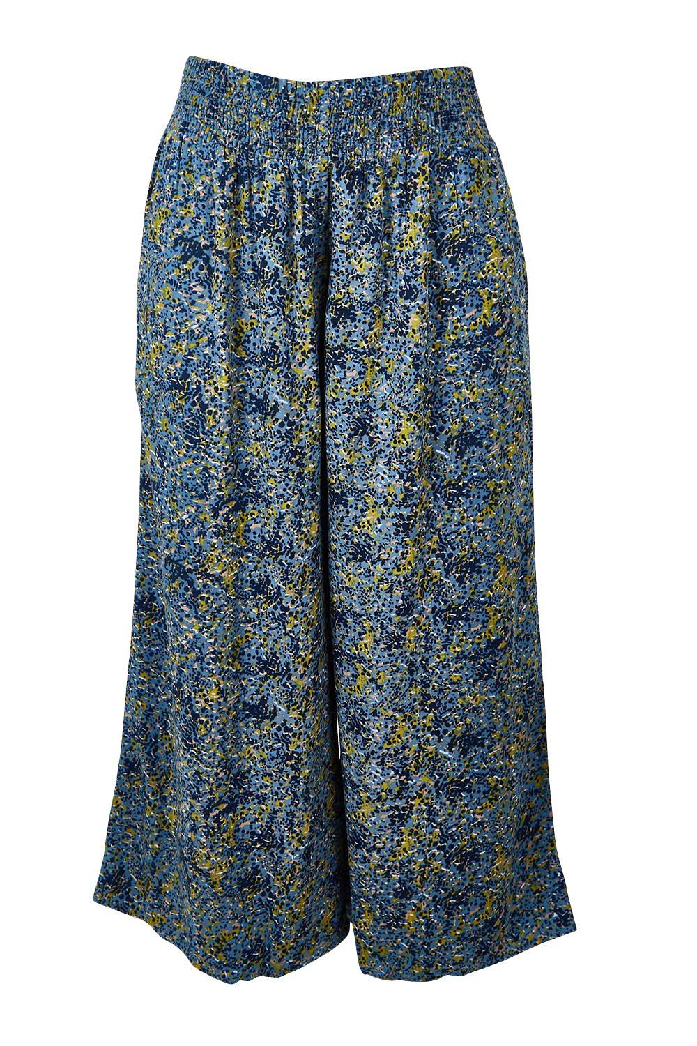 Product shot of the Elouise Trouser in colour Navy (Blue), from the front