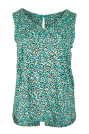Product shot of the Sea Breeze Tank in colour Seagreen (Green), from the front