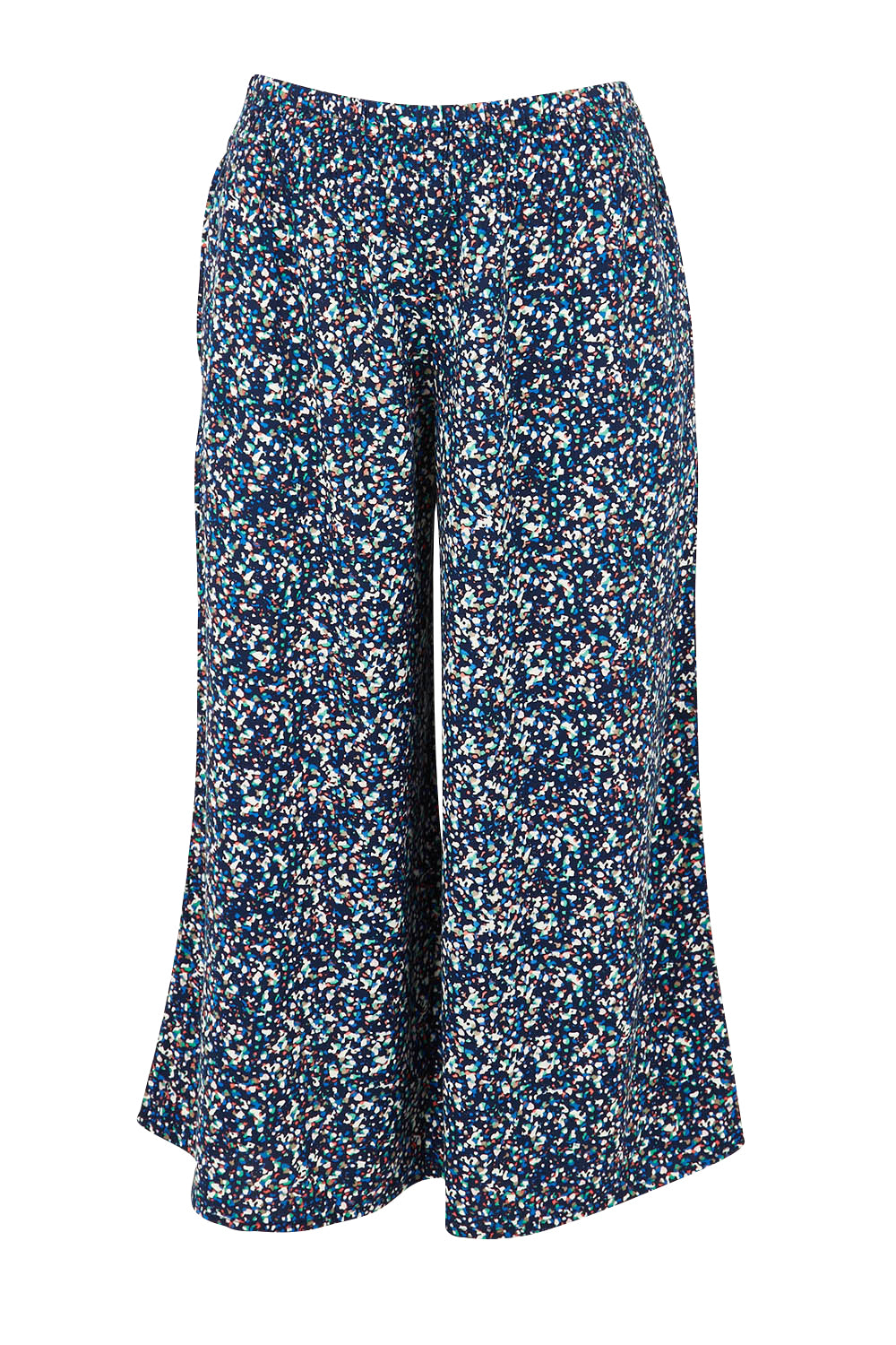 Product shot of the Evie Trouser in colour Navy (Blue), from the front