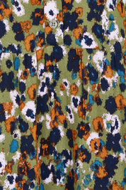 Product shot of the Seasons Dress in colour Olive (Green), detail