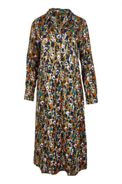 Product shot of the Seasons Dress in colour Olive (Green), from the front