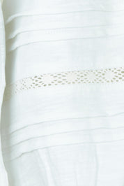 Product shot of the Bette Cotton Top in colour White (White), detail