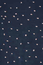 Product shot of the Ruth Turtle Neck Top Paintbrush in colour Navy (Blue), detail