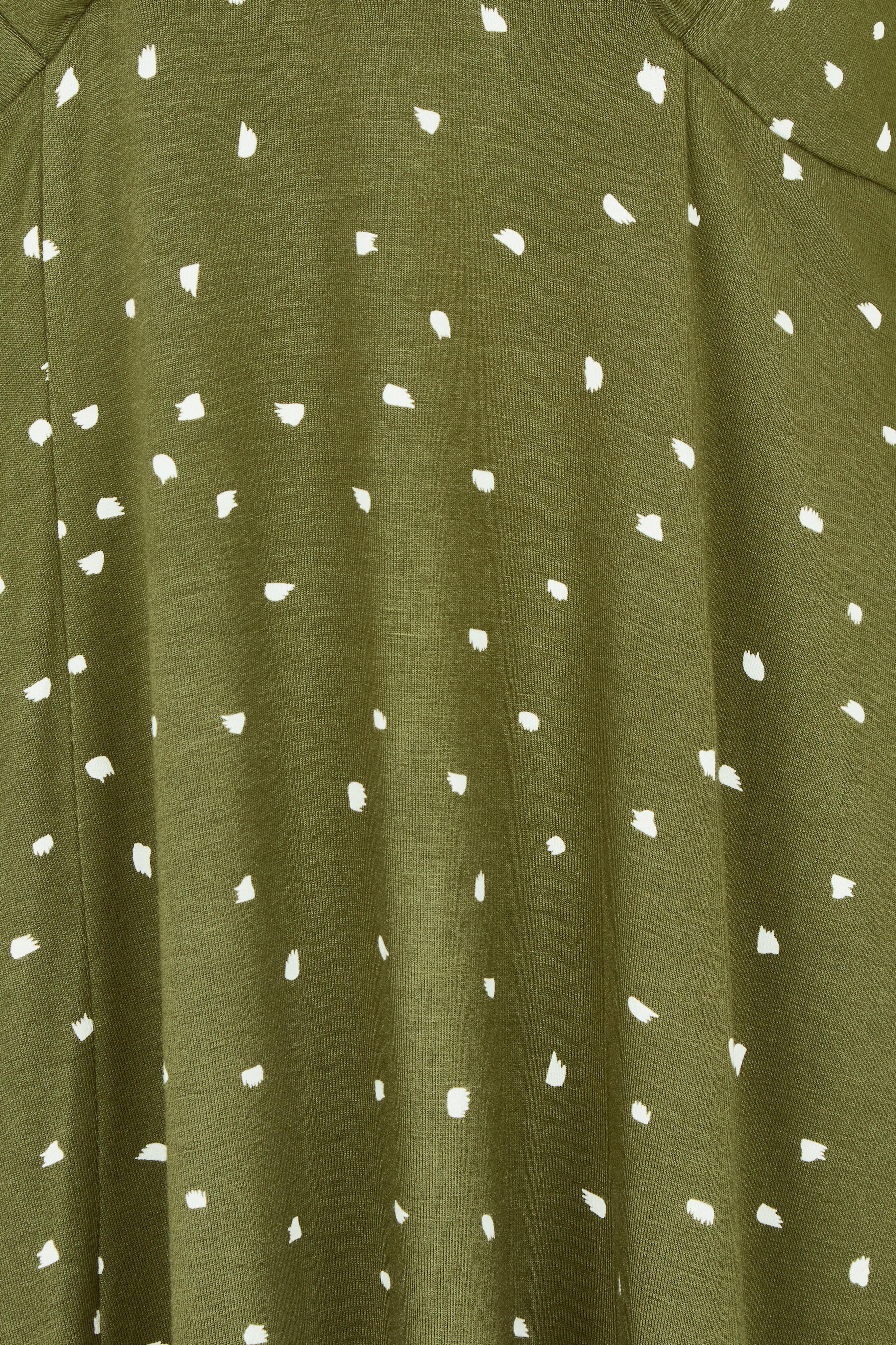 Product shot of the Rose Dress in colour Olive (Green), detail