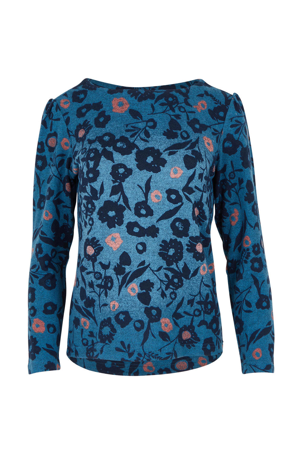 Product shot of the Abigail Top Cuckoo in colour Blue (Blue), from the front