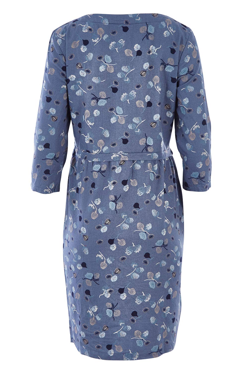 Product shot of the Keep It Simple Dress in colour SteelBlue (Blue), from the back