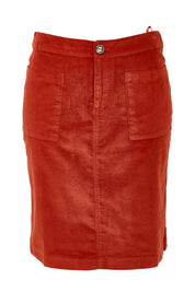 Preloved Annabelle Cord Skirt - Brick