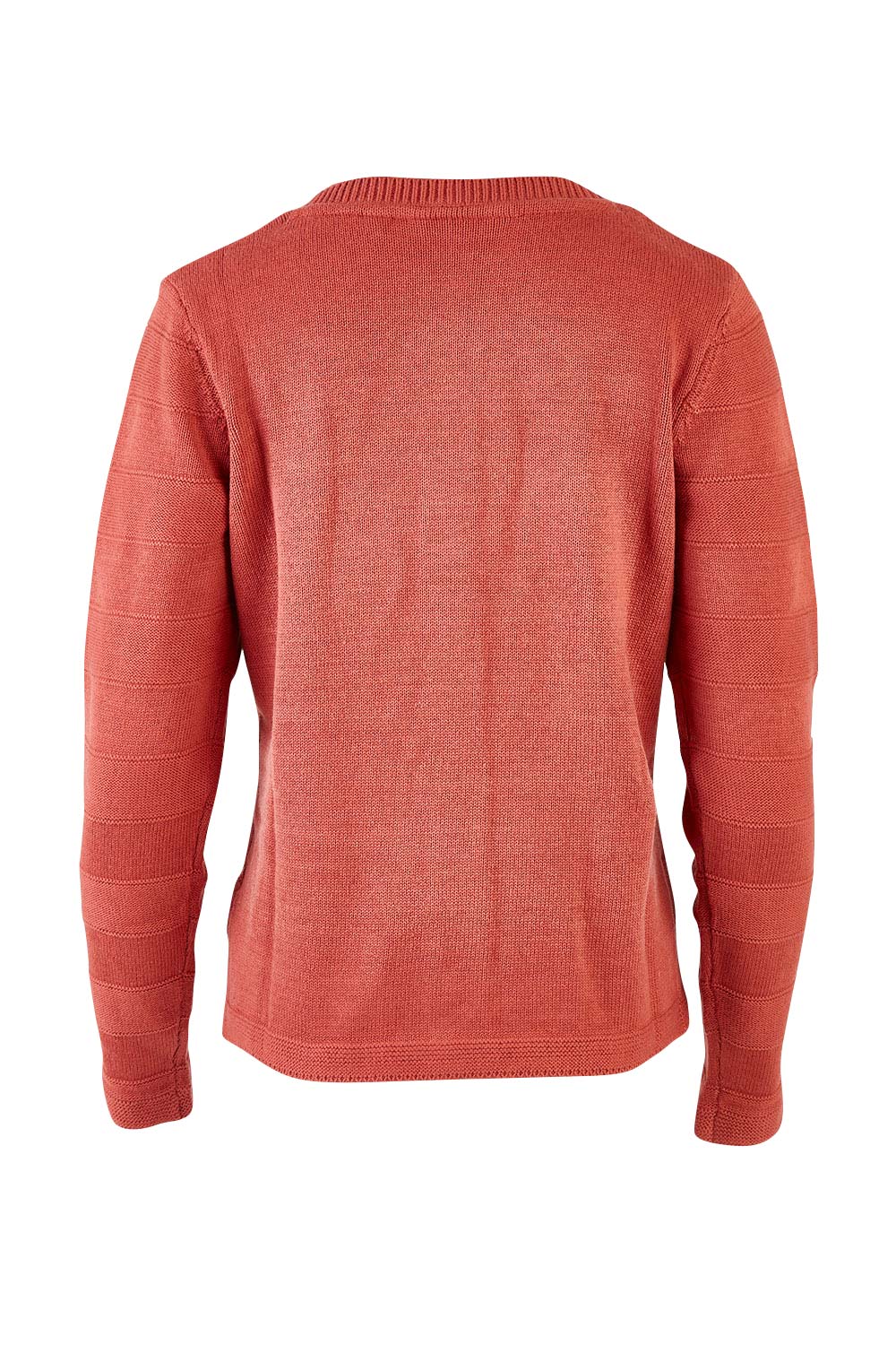 Product shot of the Gabriella Knit Cardi in colour Softbrick, from the back