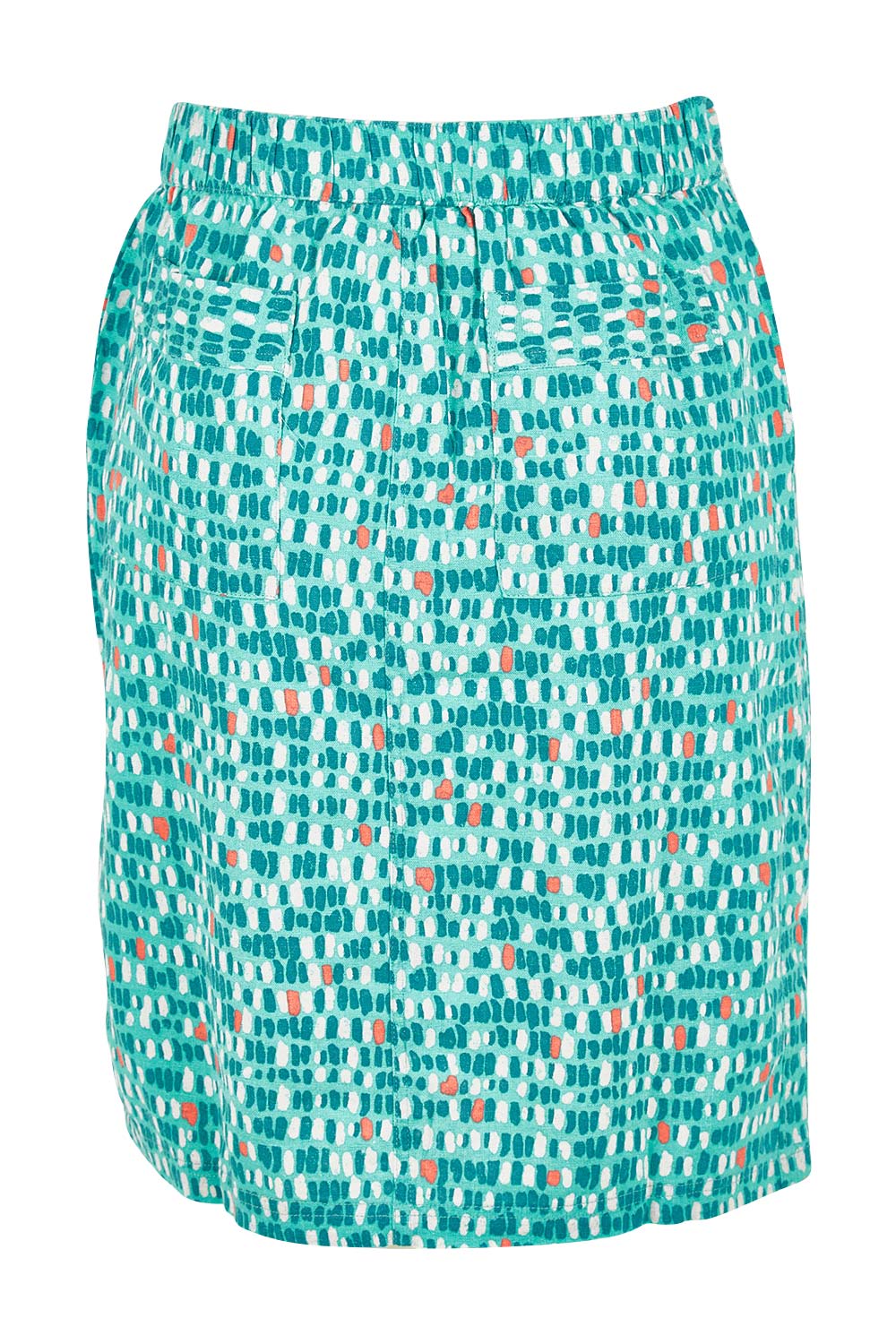 Preloved Everyday Linen Skirt - Darkteal