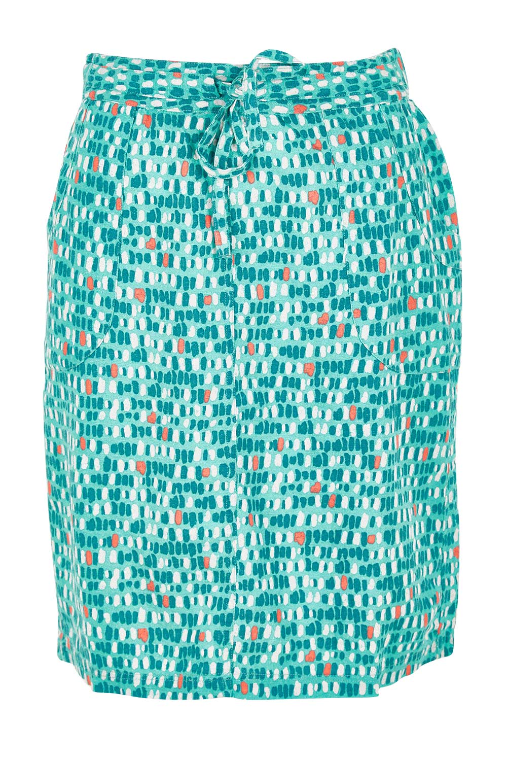 Preloved Everyday Linen Skirt - Darkteal