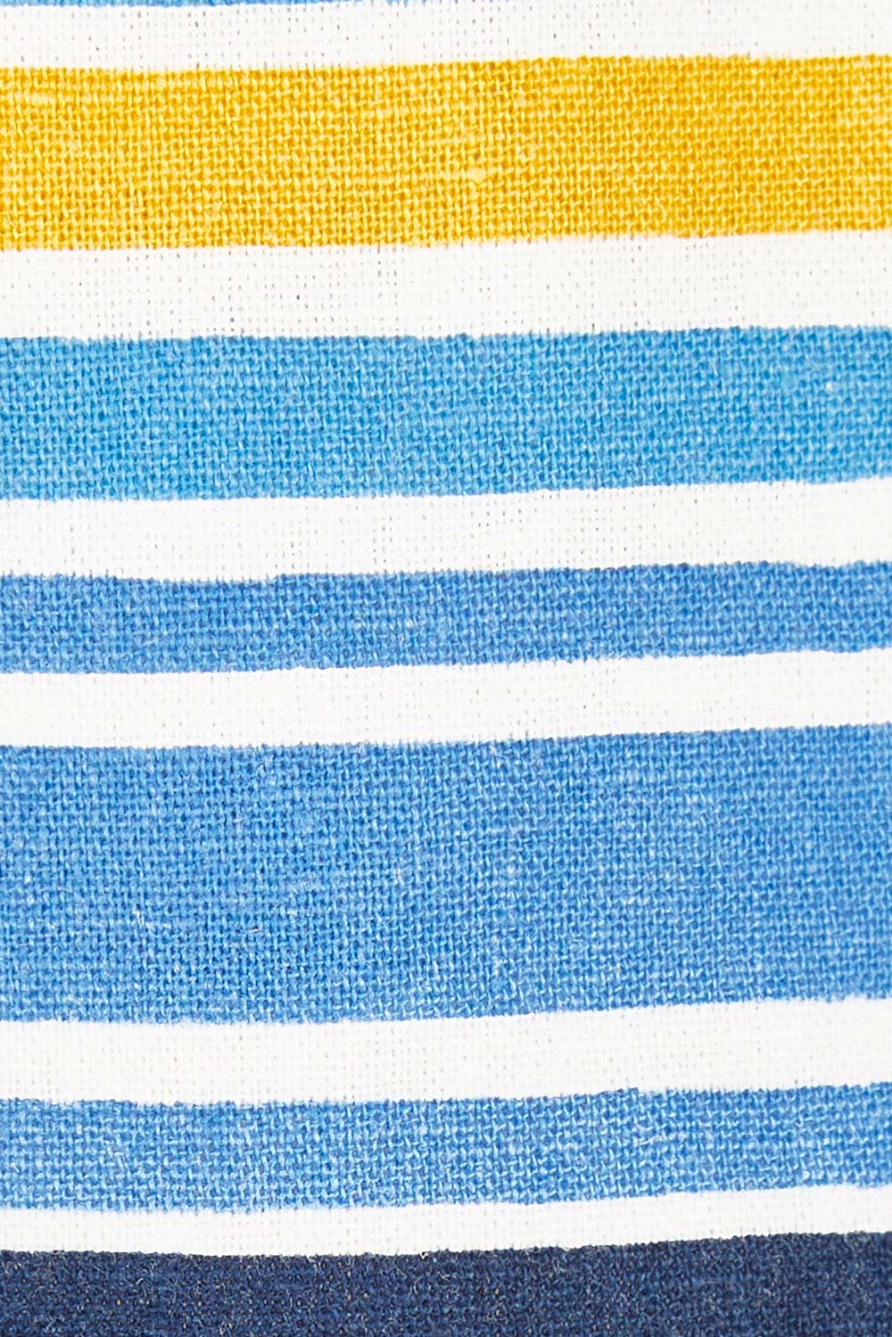 Product shot of the Buttercup Top in colour Bluestripe (Blue), detail