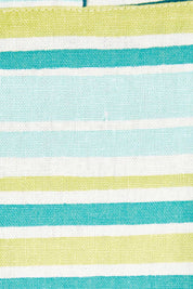 Product shot of the Sun And Shade Top in colour Tealstrip (Green), detail