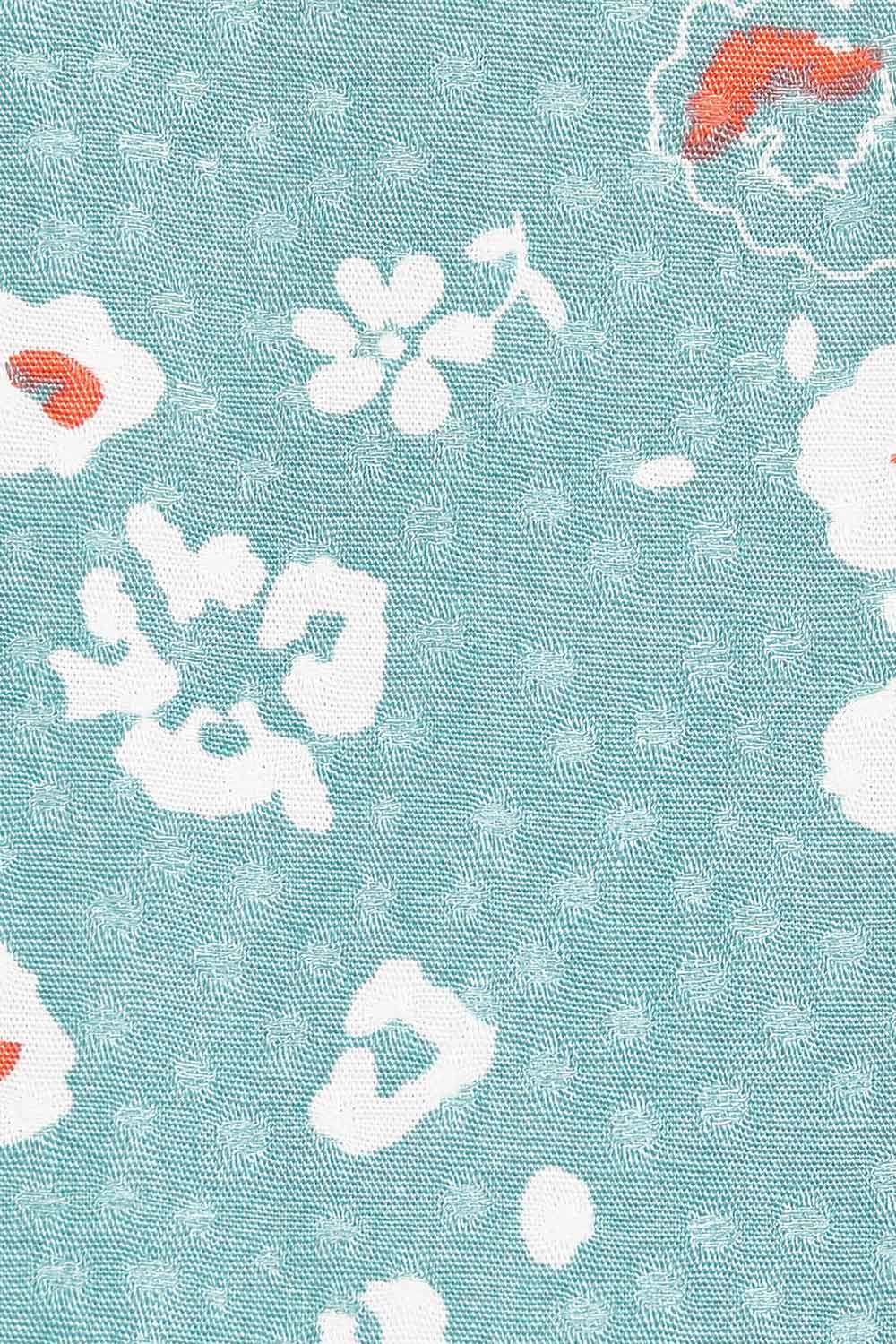 Product shot of the Seascape Dress in colour Seafoam (Blue), detail