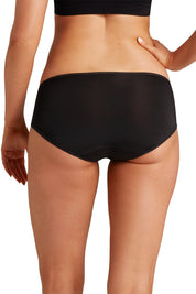 A model wearing the Midi Brief in colour Black (Black), from the back