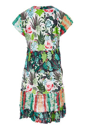 Product shot of the Annaleisa Dress in colour Multi (White), from the front