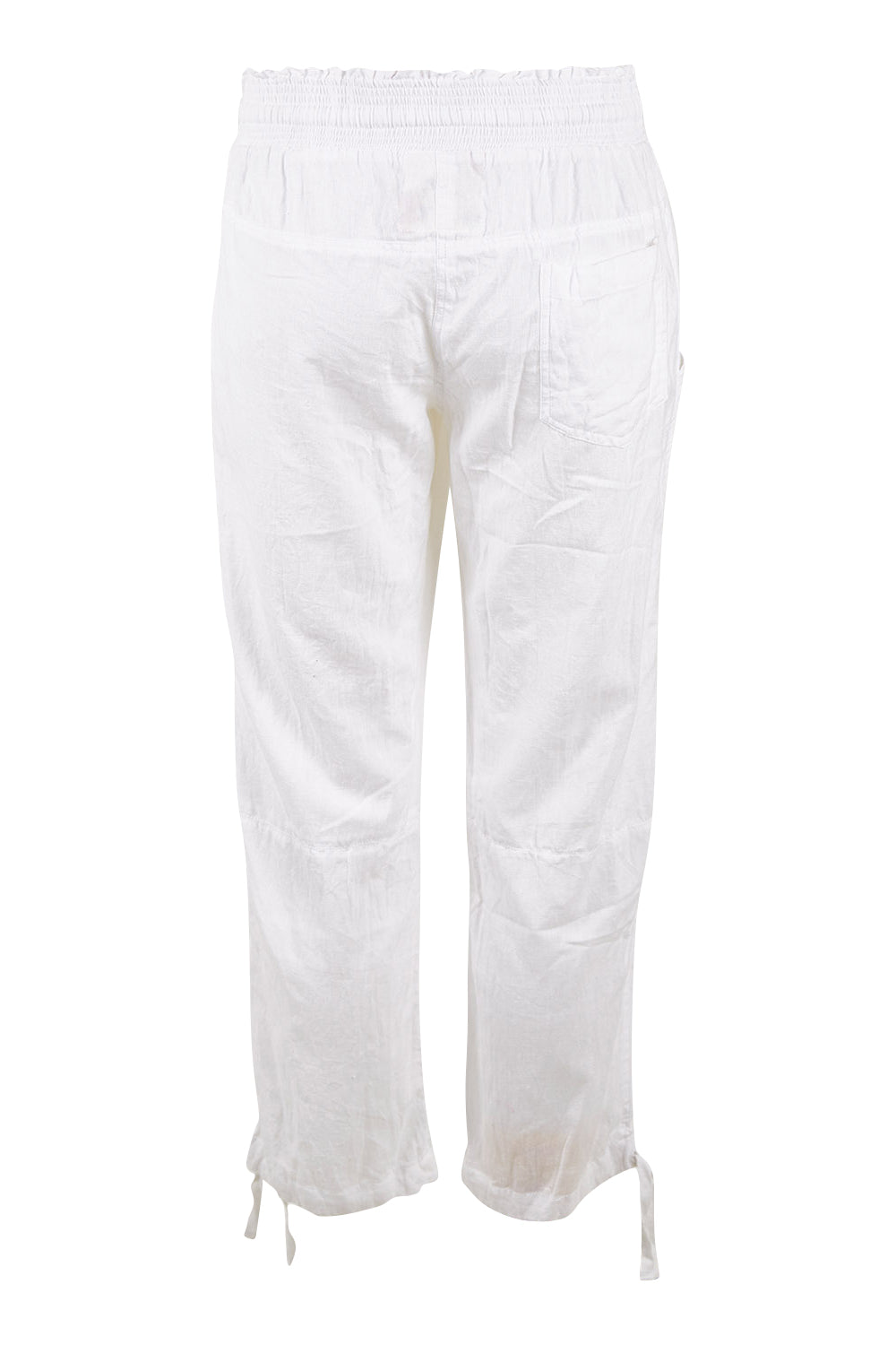 Product shot of the Beach Pant in colour White (White), from the back