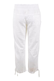 Product shot of the Beach Pant in colour White (White), from the back