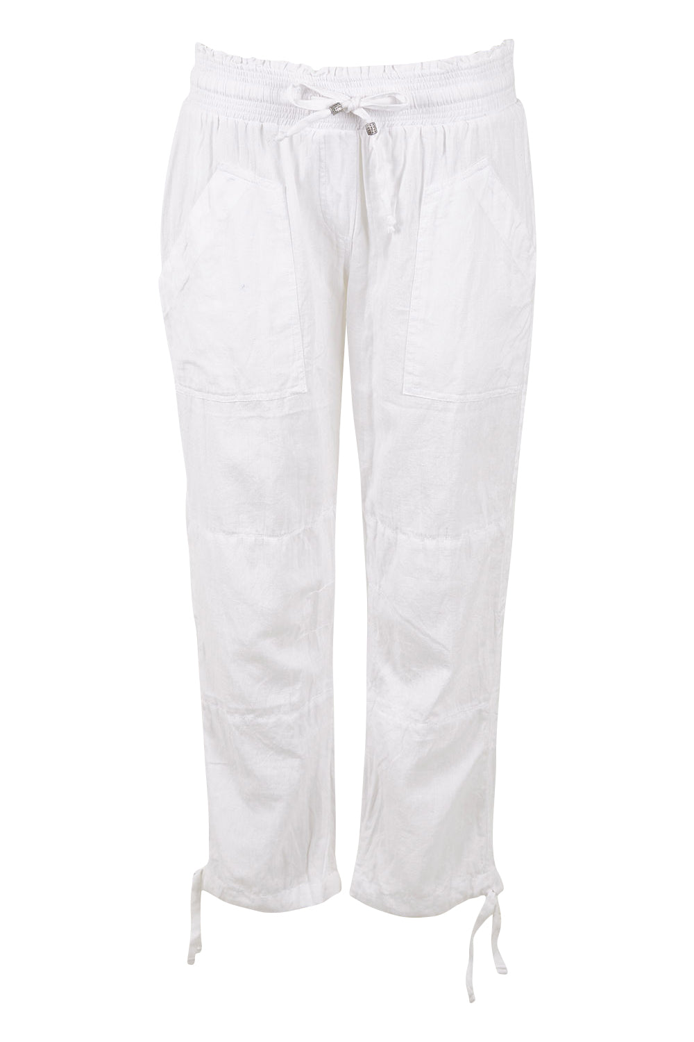 Product shot of the Beach Pant in colour White (White), from the front