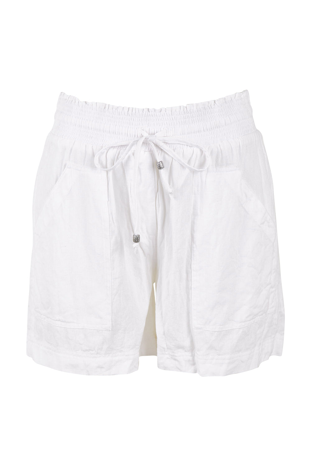 Product shot of the Beach Short in colour White (White), from the front