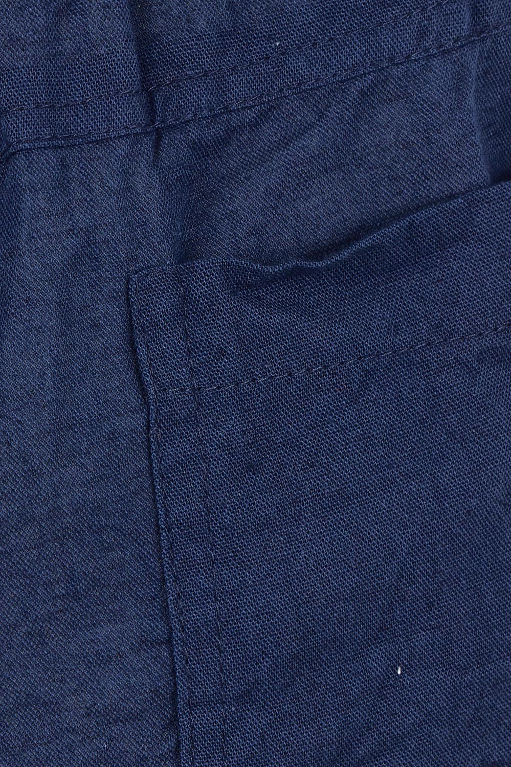 Product shot of the Cotton Beach Short in colour Navy (Blue), detail
