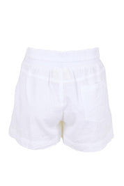 Product shot of the Beach Short – White in colour White, from the back