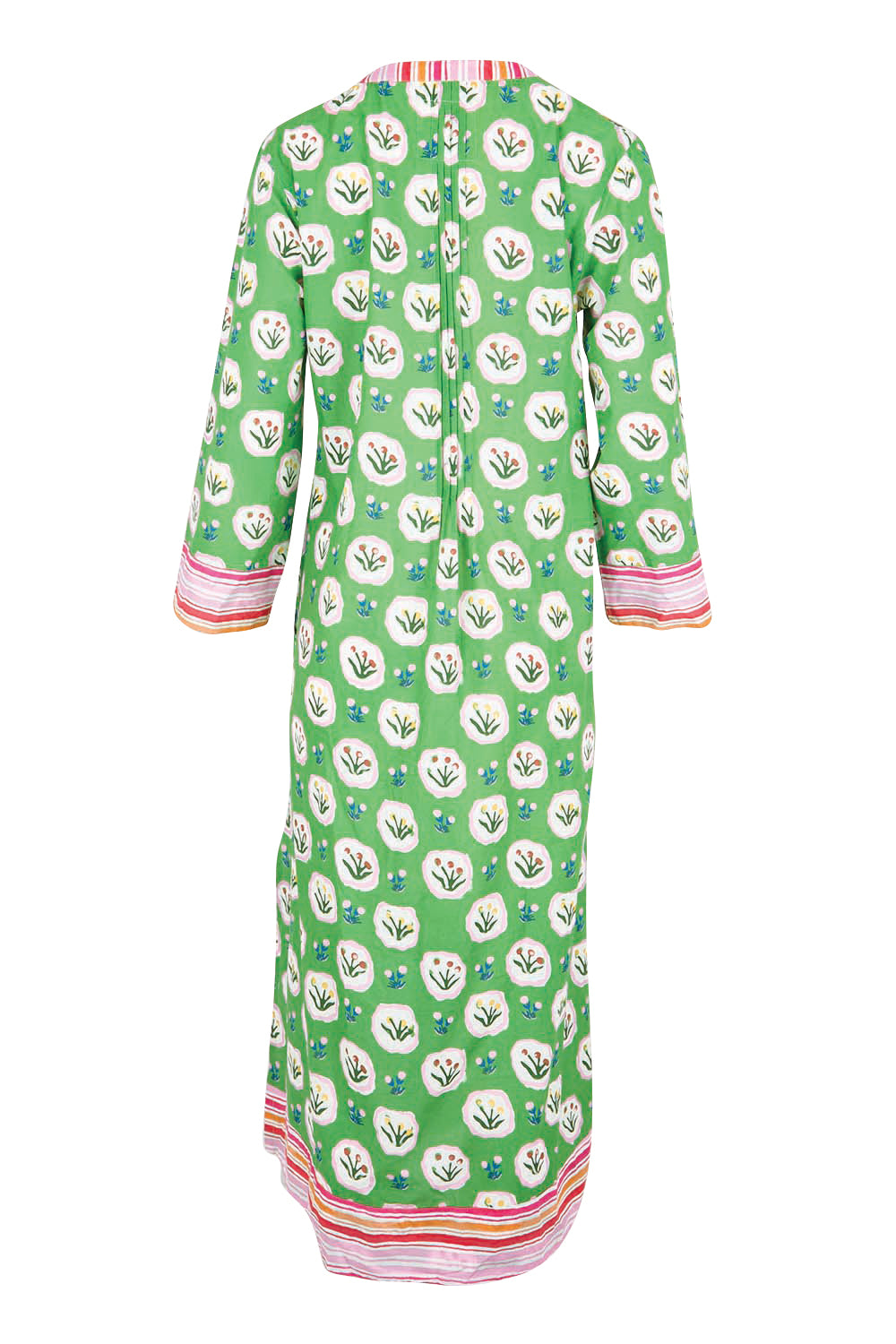 Product shot of the Beth Midi Dress – Fern in colour Fern, from the back
