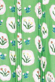Product shot of the Beth Midi Dress – Fern in colour Fern, showing detail
