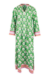 Product shot of the Beth Midi Dress – Fern in colour Fern, from the front