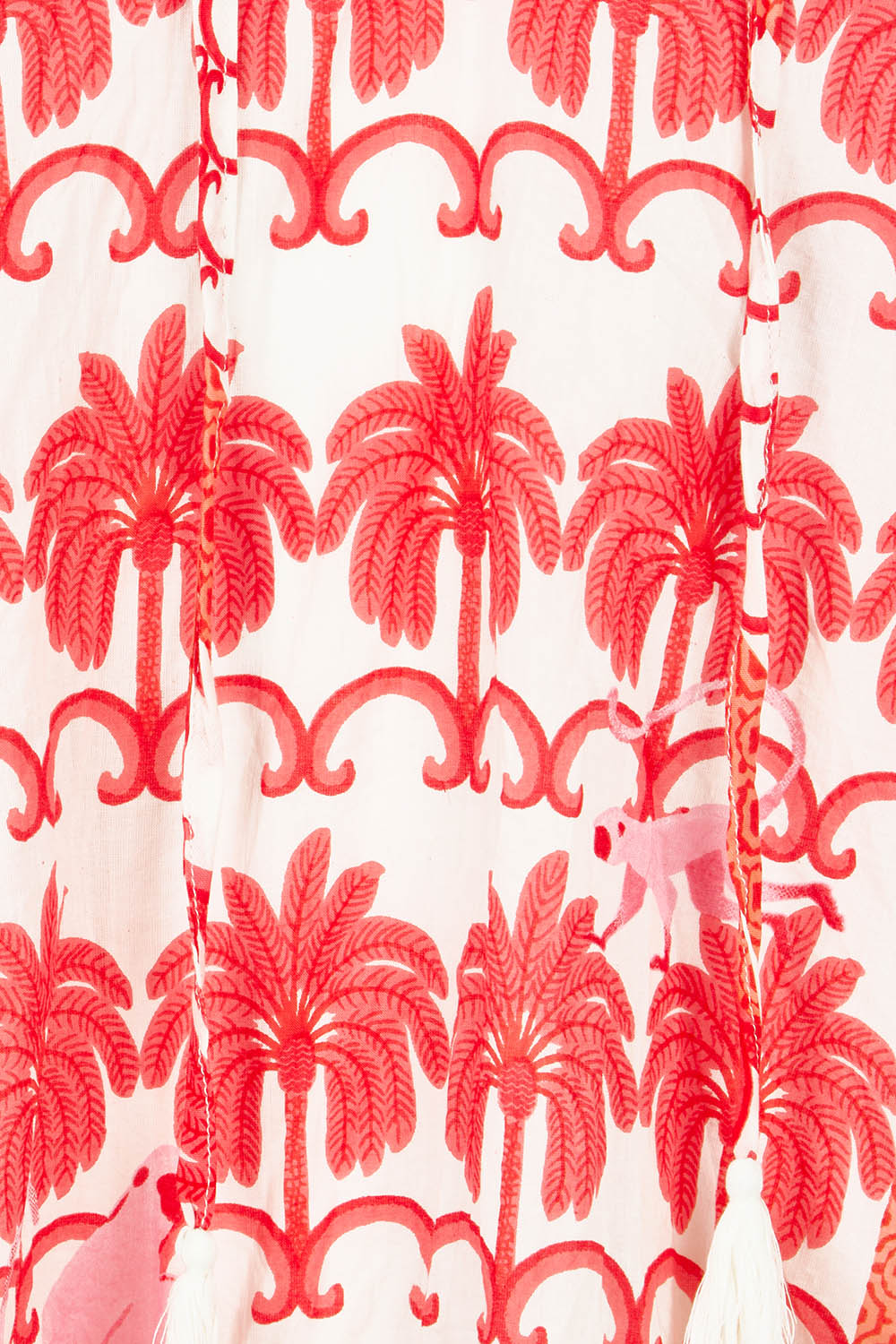 Product shot of the Blakely Cotton Top in colour Melon (Pink), detail