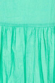 Product shot of the Celeste Sleeveless Cotton Dress in colour Sea (Blue), detail