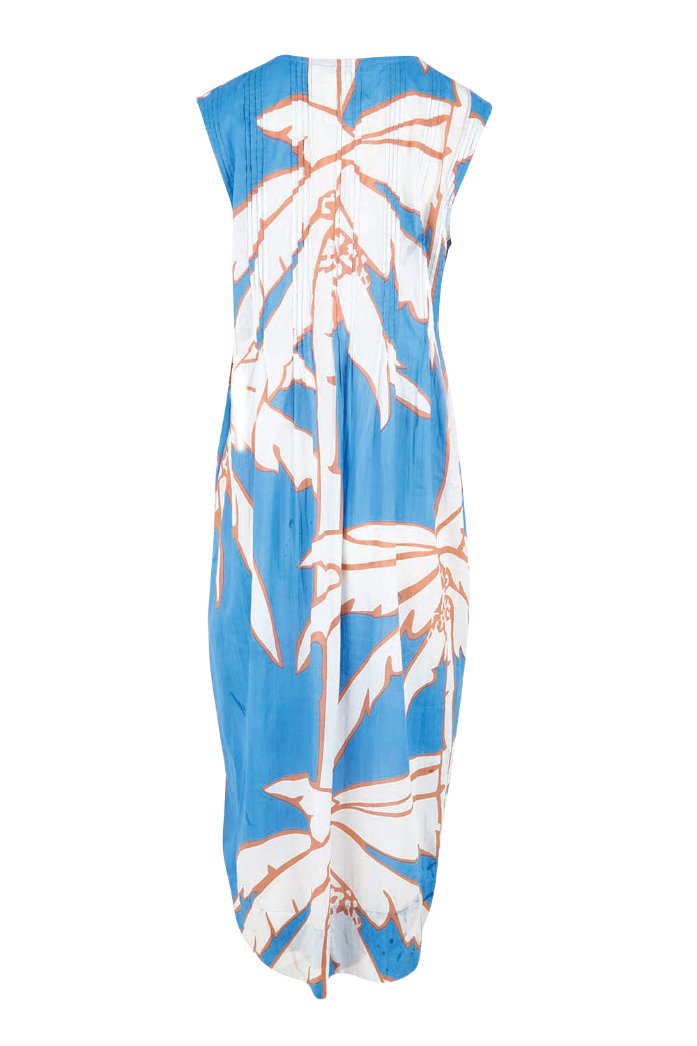 Product shot of the Colette Sleeveless Midi Dress – Sky in colour Sky, from the back