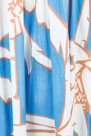 Product shot of the Colette Sleeveless Midi Dress – Sky in colour Sky, showing detail