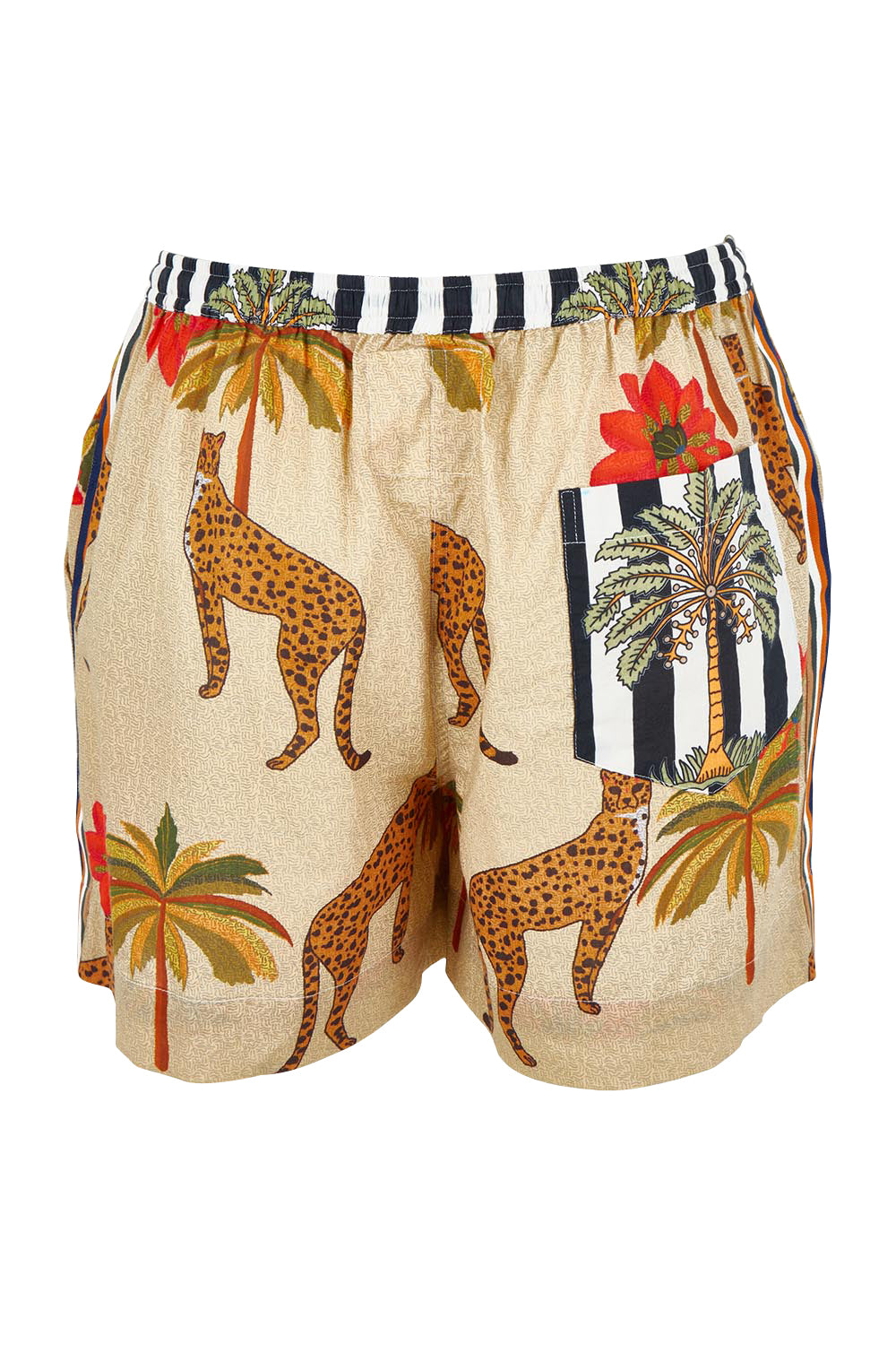 Product shot of the Congo Cotton Short in colour Natural, from the back