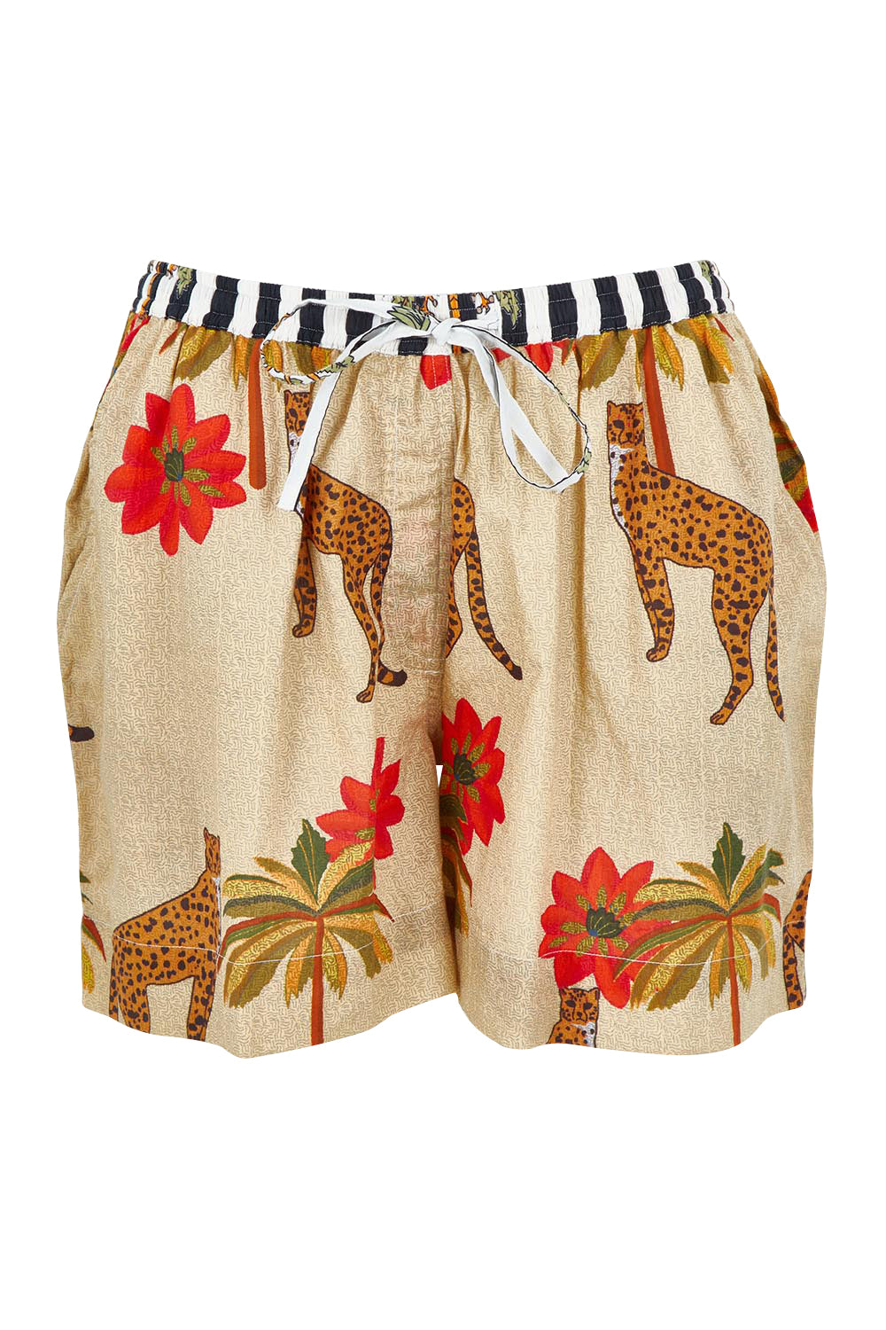 Product shot of the Congo Cotton Short in colour Natural, from the front