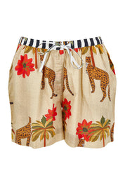 Product shot of the Congo Cotton Short in colour Natural, from the front