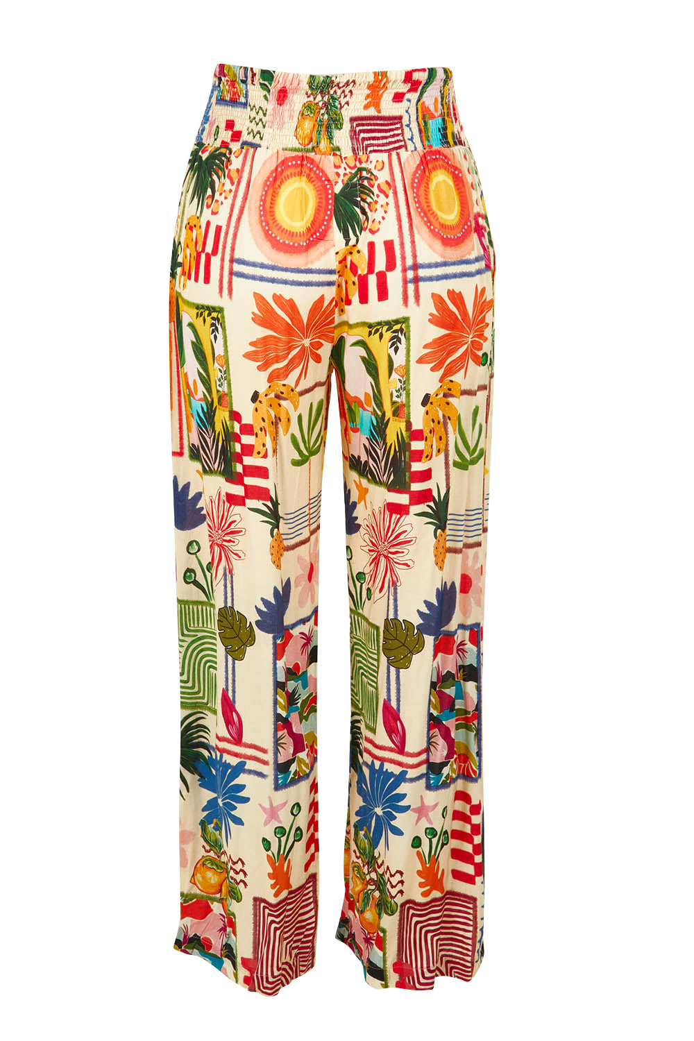Product shot of the Ellery Pant in colour Cream, from the back