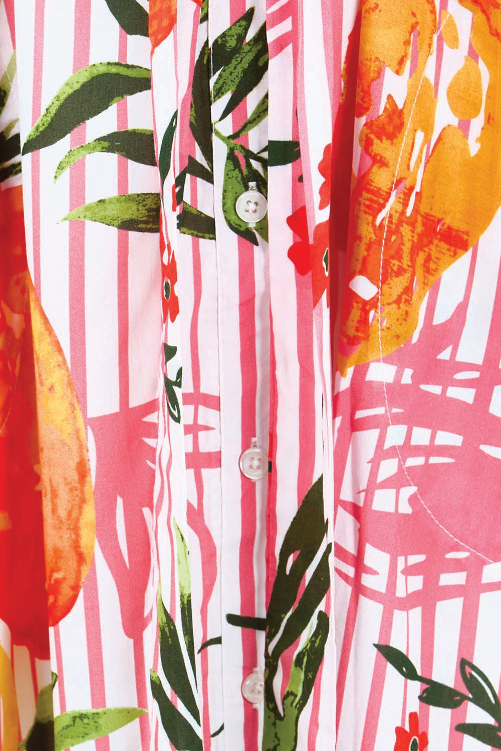 Product shot of the Faith Sleeveless Midi Dress – Coral in colour Coral, showing detail