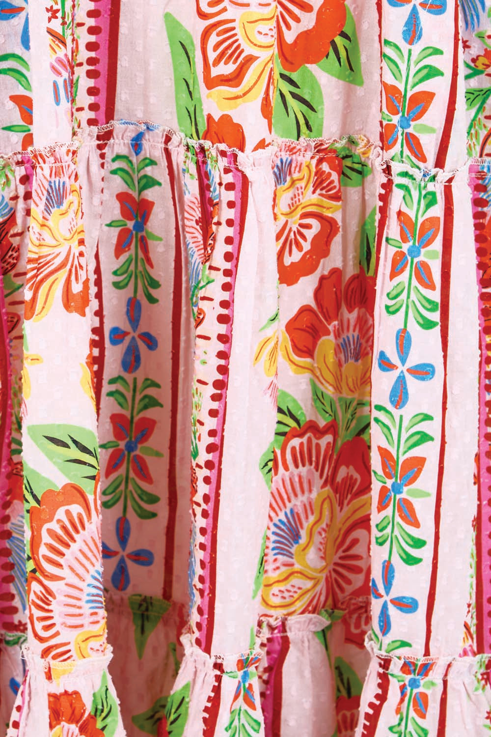 Product shot of the Ines Sleeveless Midi Dress – Shell in colour Shell, showing detail