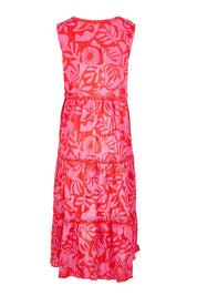 Preloved Laiken Tiered Midi Cotton Dress - Melon