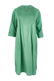 Product shot of the Laverne Kaftan Dress – Gumleaf in colour Gumleaf, from the front