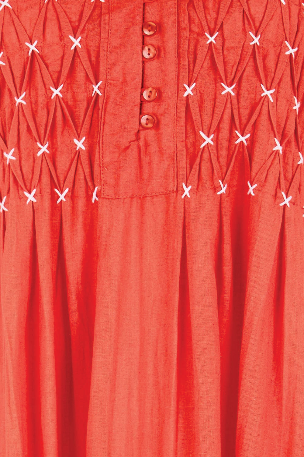 Product shot of the Marilyn Midi Dress – Red in colour Red, showing detail
