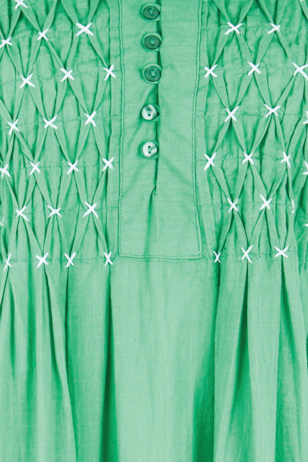 Product shot of the Marilyn Midi Dress – Sea in colour Sea, showing detail