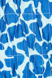 Product shot of the Marley Top in colour Ocean (Blue), detail