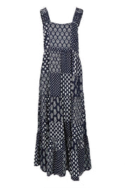 Product shot of the Talei Cotton Sundress in colour Navy (Blue), from the front