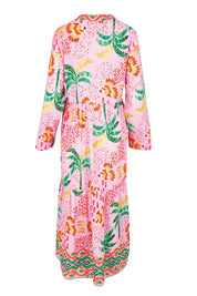 Product shot of the Yasmin Midi Dress – Musk in colour Musk, from the back